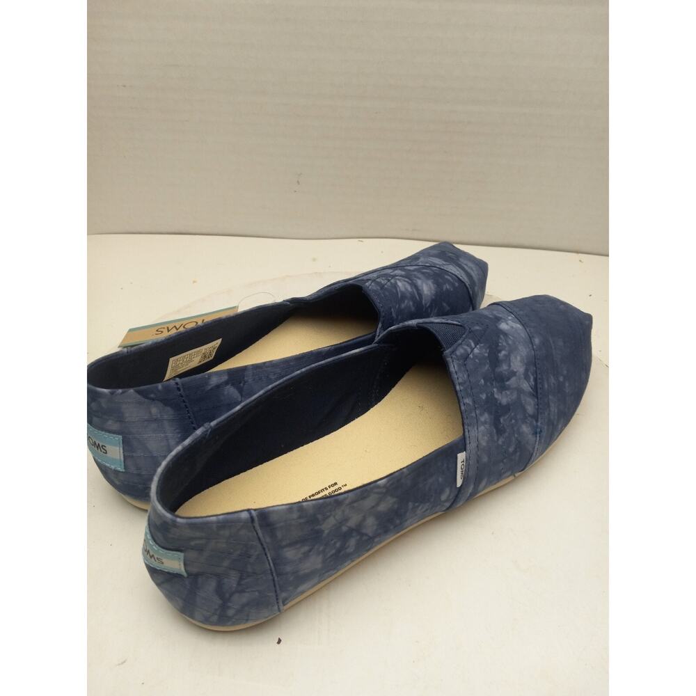 TOMS Alpargata Slip On Blue Tie Dye Woven Womens Size 10 Shoes Loafers - Picture 6 of 12